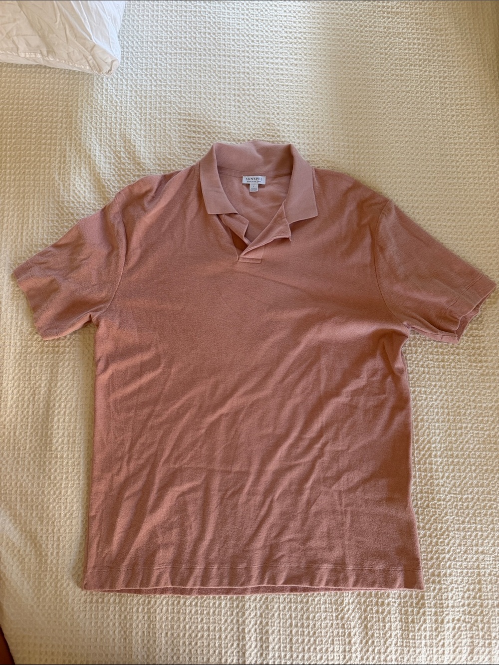 Men's Sunspel Short Sleeve Terry Polo Shirt